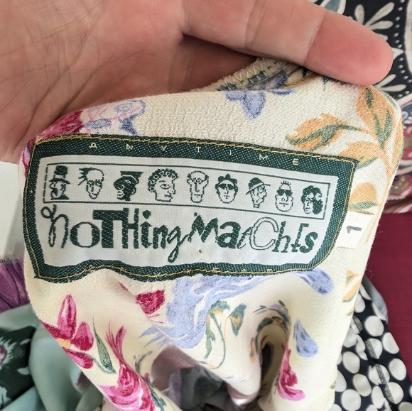 Vintage Nothing Matches Cream Maxi Sundress Patch Work Dress Size Sm - Picture 6 of 7